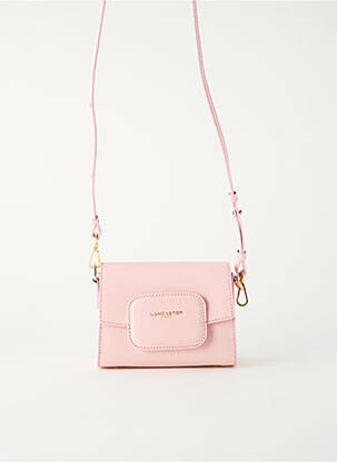 Sac multipoches forme rectangulaire rose LANCASTER femme