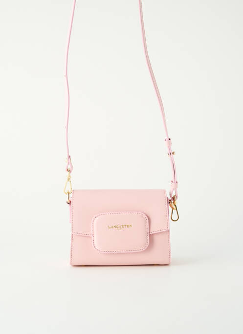 Sac multipoches forme rectangulaire rose LANCASTER femme