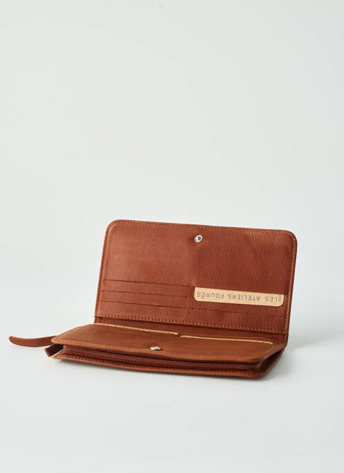 Portefeuille marron LES ATELIERS FOURÉS femme