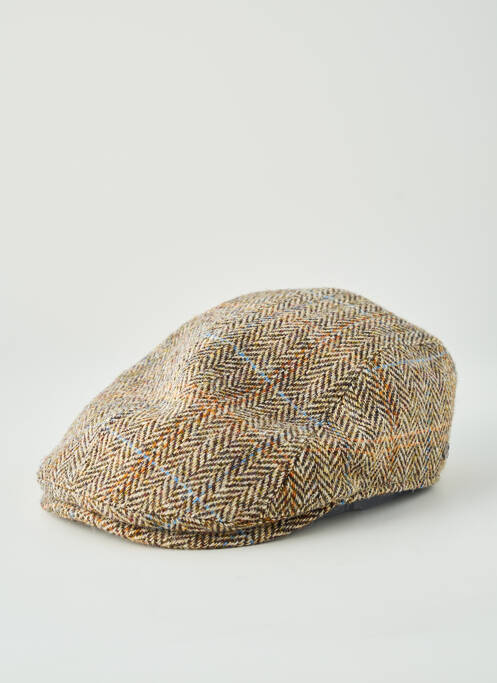 Casquette doublure beige HARRIS TWEED homme