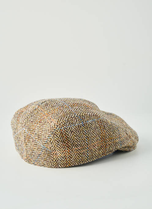 Casquette doublure beige HARRIS TWEED homme