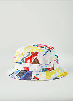 Chapeau imprimé fantaisie blanc M BY FLECHET homme