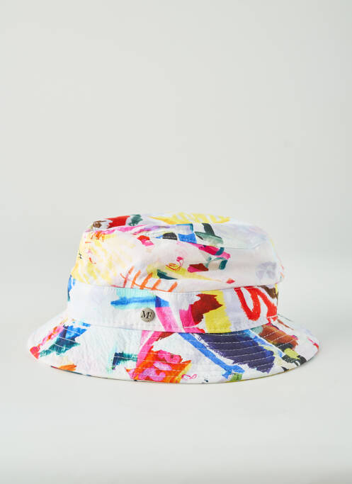 Chapeau imprimé fantaisie blanc M BY FLECHET homme