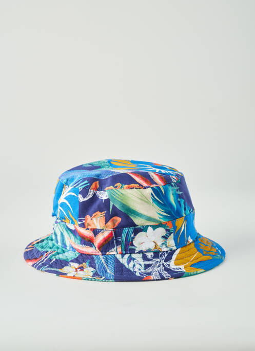 Chapeau imprimé fantaisie bleu M BY FLECHET homme