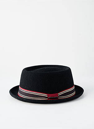Chapeau imprimé rayures noir STETSON homme