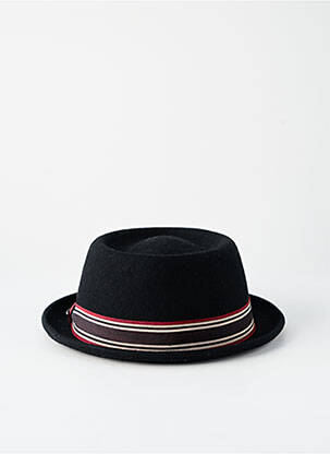 Chapeau imprimé rayures noir STETSON homme