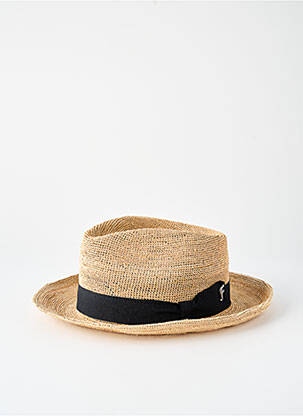 Chapeau forme chapeau paille noir FLECHET homme