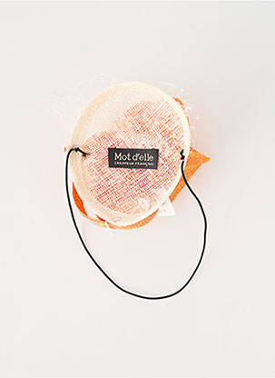 Accessoire pour cheveux fermeture elastique orange MOT D'ELLE femme