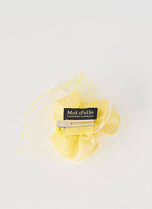 Accessoire pour cheveux barrette jaune MOT D'ELLE femme