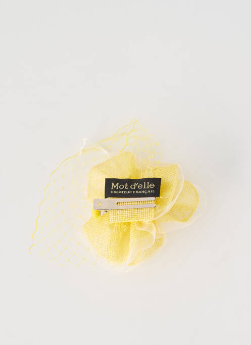 Accessoire pour cheveux barrette jaune MOT D'ELLE femme