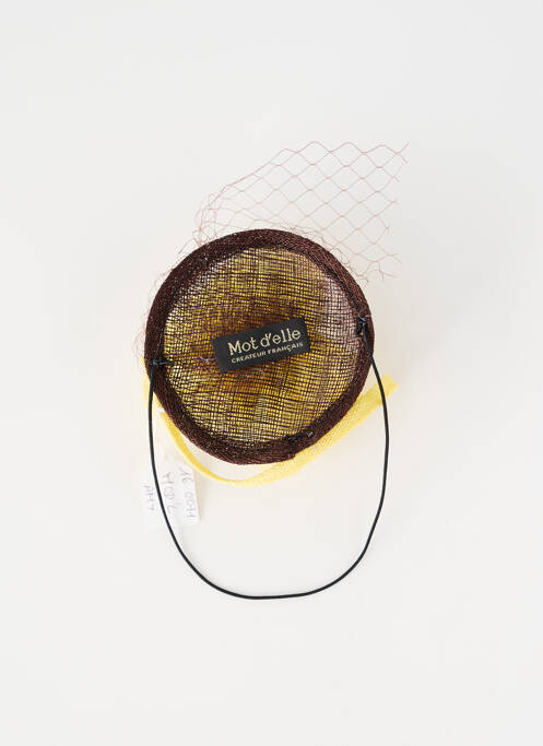 Accessoire pour cheveux fermeture elastique jaune MOT D'ELLE femme