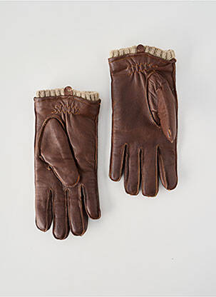 Gants effet matière satinée marron STETSON homme