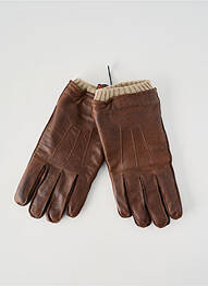Gants effet matière satinée marron STETSON homme