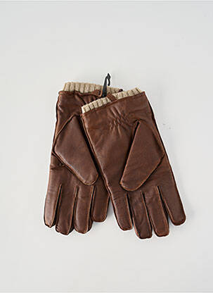 Gants effet matière satinée marron STETSON homme