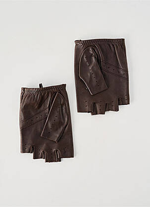 Mitaines marron AGNELLE homme