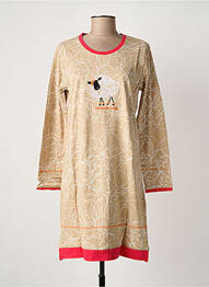 Chemise de nuit sérigraphie beige ROSE POMME femme