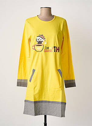 Chemise de nuit sérigraphie jaune ROSE POMME femme