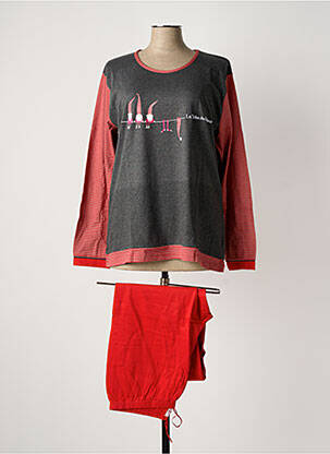 Pyjama tissage jersey rouge ROSE POMME femme