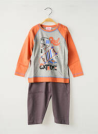 Pyjama manches longues orange ROSE POMME garcon