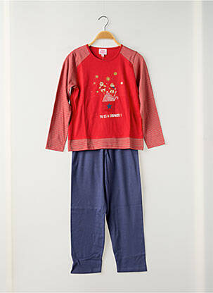 Pyjama tissage jersey rouge ROSE POMME fille