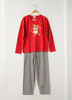 Pyjama tissage jersey rouge ROSE POMME fille