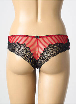 Culotte broderie dentelle de calais rouge AMBRA femme