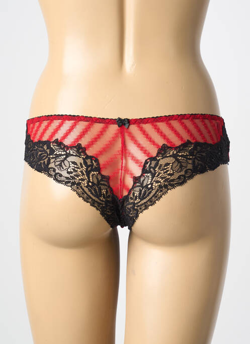 Culotte broderie dentelle de calais rouge AMBRA femme