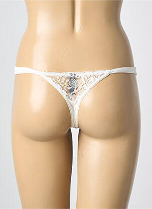 String effet matière satinée beige AMBRA femme