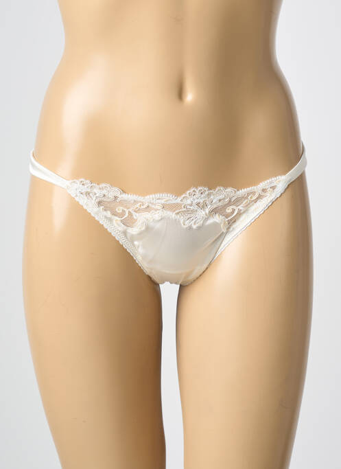 String effet matière satinée beige AMBRA femme
