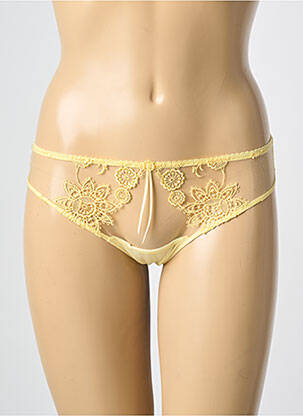 Tanga stretch jaune AMBRA femme