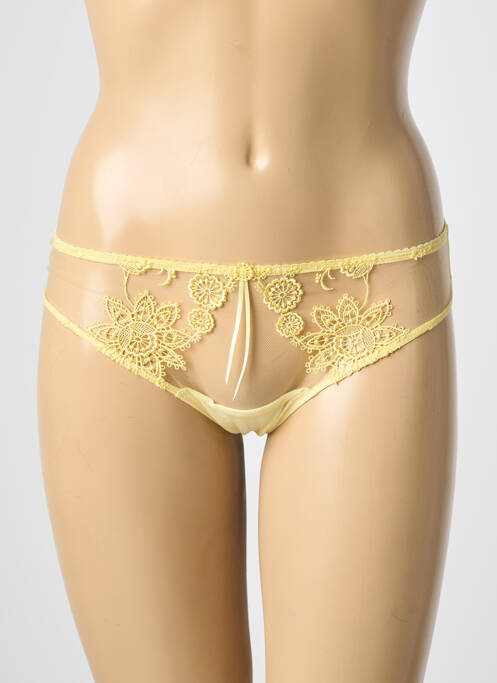 Tanga stretch jaune AMBRA femme