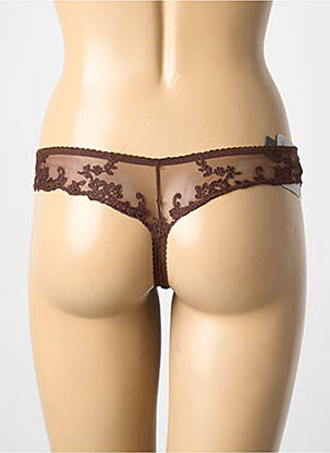 Tanga tissage satiné jaune AMBRA femme