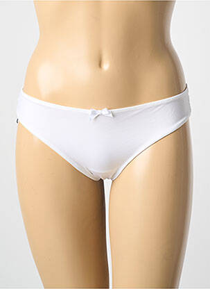 Tanga tissage satiné blanc AMBRA femme