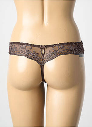 Tanga stretch marron AMBRA femme