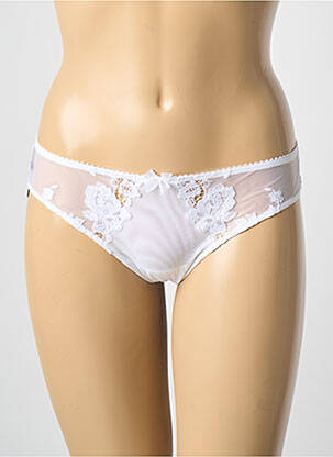 Tanga stretch blanc AMBRA femme