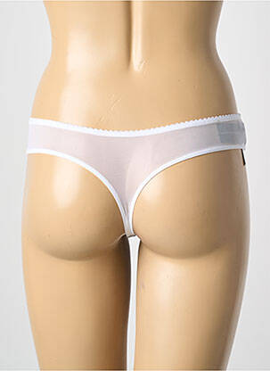Tanga stretch blanc AMBRA femme