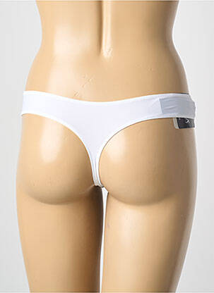 Tanga tissage satiné blanc AMBRA femme