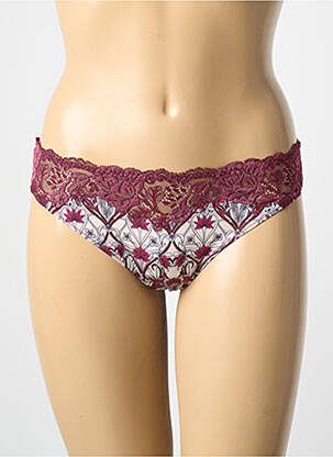 Tanga tissage satiné rouge AMBRA femme