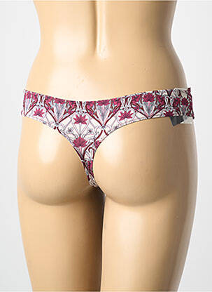 Tanga tissage satiné rouge AMBRA femme