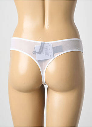 Tanga stretch blanc AMBRA femme
