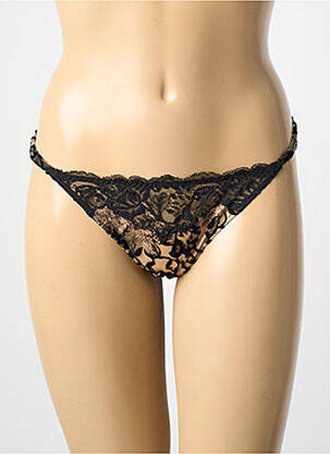 Tanga tissage satiné beige AMBRA femme