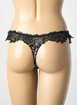 Tanga tissage satiné beige AMBRA femme