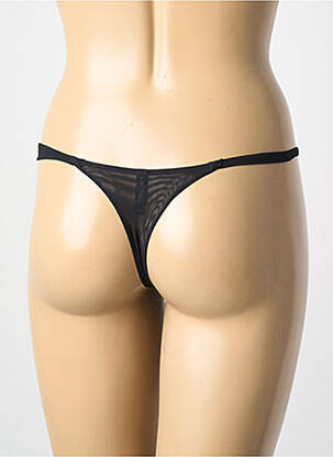 Tanga stretch noir AMBRA femme