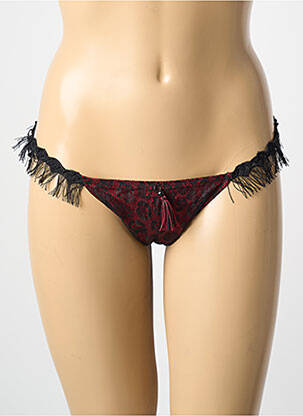 Tanga tissage satiné rouge AMBRA femme