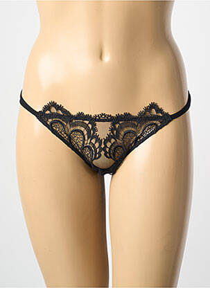 String effet matière satinée noir AMBRA femme