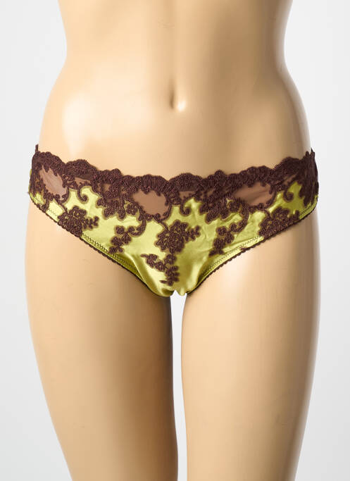 Tanga tissage satiné jaune AMBRA femme