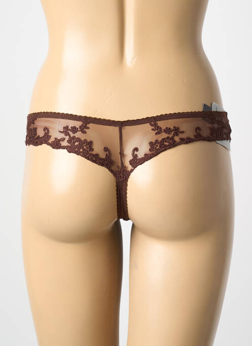 Tanga tissage satiné jaune AMBRA femme
