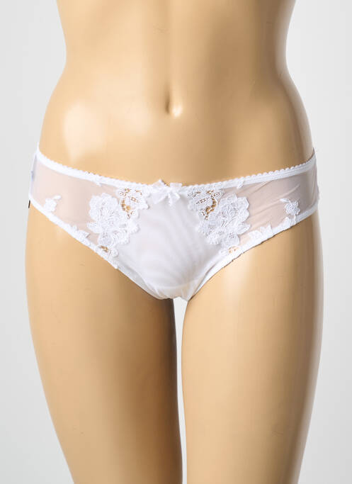 Tanga stretch blanc AMBRA femme