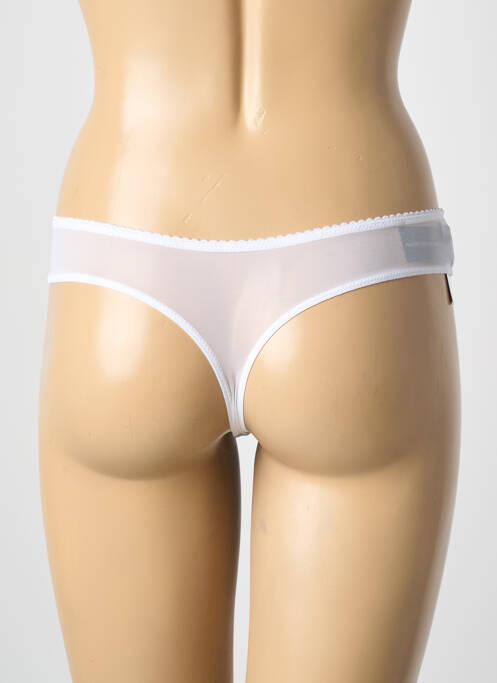Tanga stretch blanc AMBRA femme
