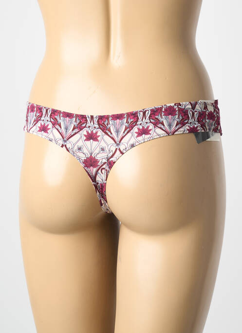 Tanga tissage satiné rouge AMBRA femme